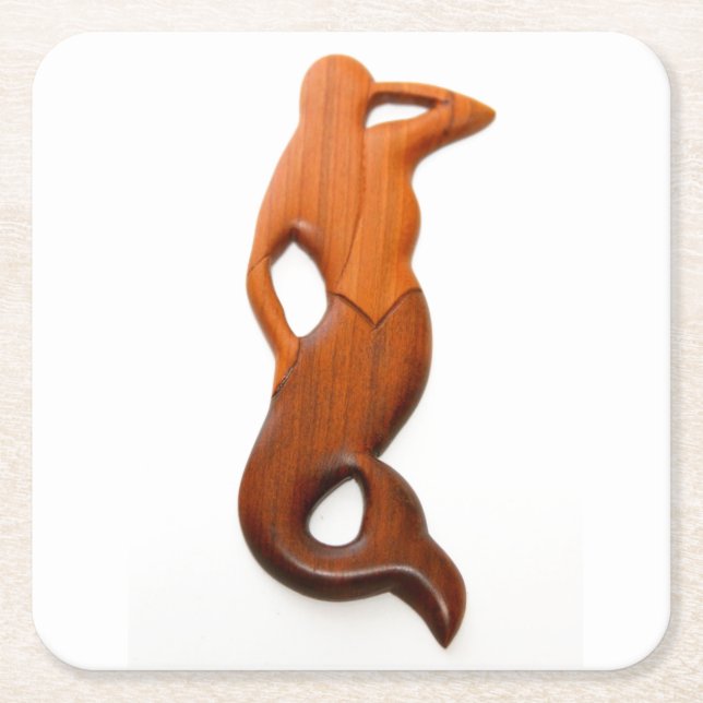 solbränd utkiksjöjungfru underlägg papper kvadrat (Framsidan)