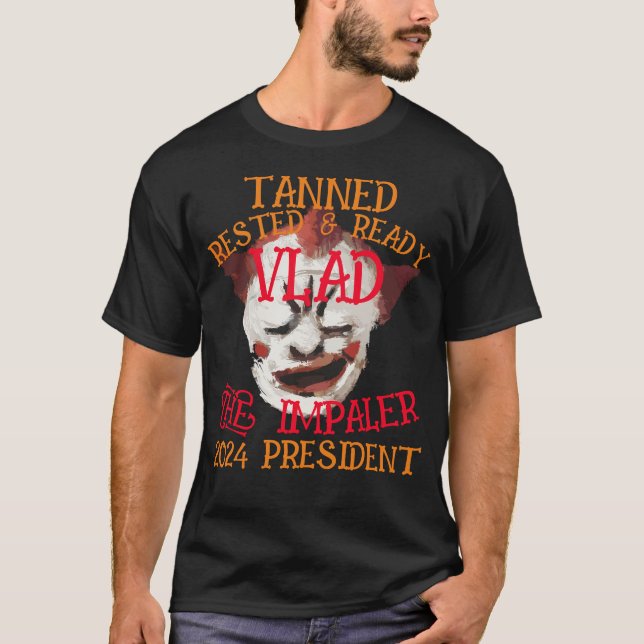 Solbränd Utvilad & Redo VLAD THE IMPALER T Shirt (Framsida)