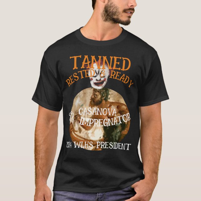Solbränd Vilande & Redo CASANOVA DEN IMPREGNERAREN T Shirt (Framsida)
