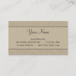 Solbrända blom- testar & randar med monogramen visitkort