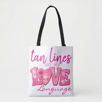 Solbränna linjer är mitt kärleksspråk Totebag Tygkasse