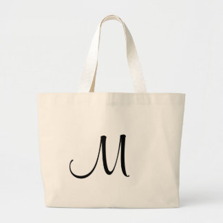Solbränna med den svart monogramen jumbo tygkasse