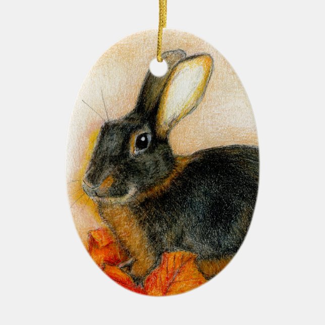 SOLBRÄNNA OCH SVART JULGRANSPRYDNAD KERAMIK (Framsidan)