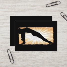 Solbränna och svarta meditations yogakort visitkort