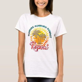 Solbränna Solnedgång Sommardamers T-shirt