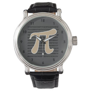 Solbränt bruntPi-symbol Armbandsur