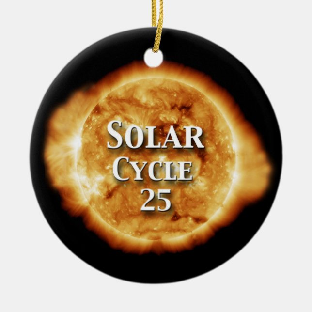 Solcellscykel 25 aktiv Sol Julgransprydnad Keramik (Framsidan)