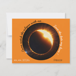 Solcellsklippning, svartvit, realistisk orange julkort