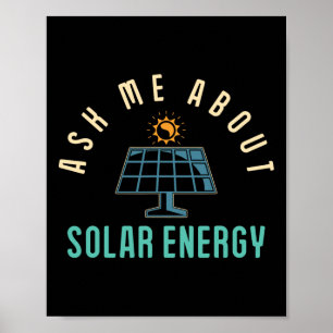 Solcellspanelen frågar mig om solenergi poster