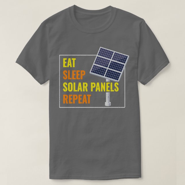 Solcellspaneler i viloläge, fotovoltaiska Sol T Shirt (Design framsida)