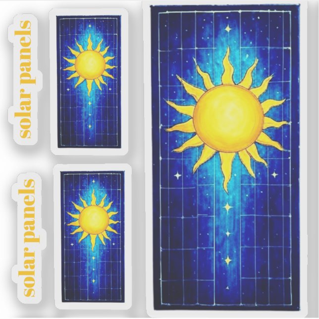SOLCELLSPANELER KLISTERMÄRKEN (Framsida)