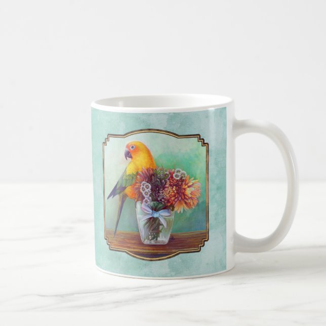 Solconure och blommor kaffemugg (Höger)