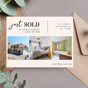 Sold Egendom Real Gods Realtor Marknadsföring Vykort