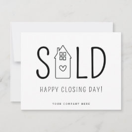 Sold Lycklig-stängningsdagen Real Gods Heart House Kort