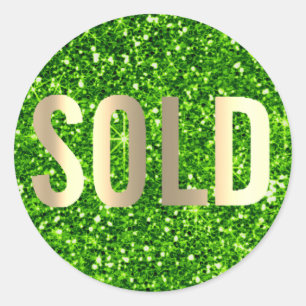 Sold out Guld Grönt Golf Grönt Lux Gods Agent Runt Klistermärke