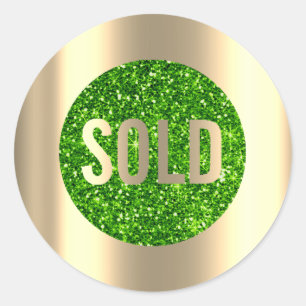 Sold out Guld Grönt Golf Grönt Luxury Gods Agent Runt Klistermärke