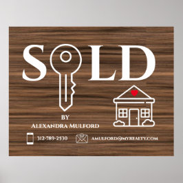 Sold-signatur för Wood Veneer Real Gods Poster