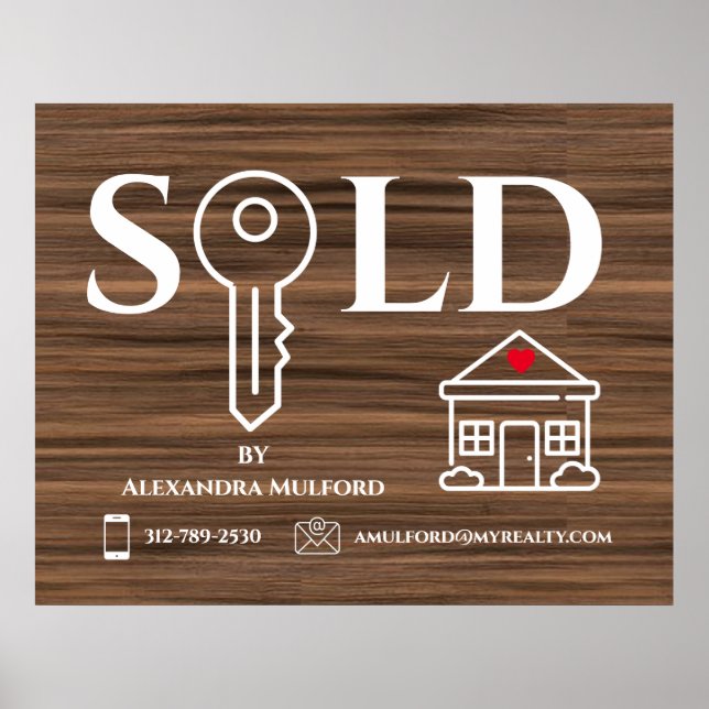 Sold-signatur för Wood Veneer Real Gods Poster (Framsidan)