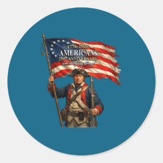 Soldat Amerikansk Flagga Patriotisk Stolthet Runt Klistermärke