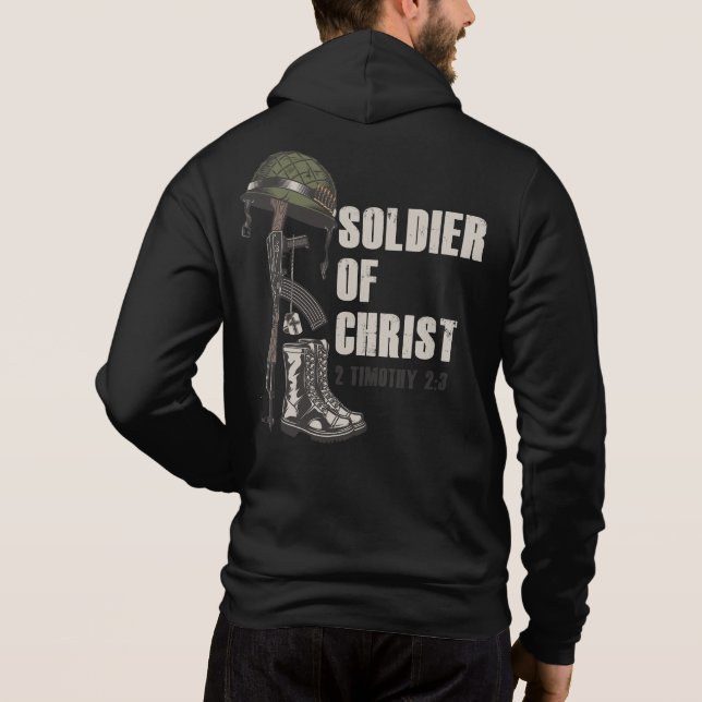 Soldat av Jesus Kristus Kristna armés Faith T Shirt (Baksida)