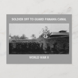 SOLDAT AV SOM BEVAKAR DEN PANAMA KANALEN VYKORT