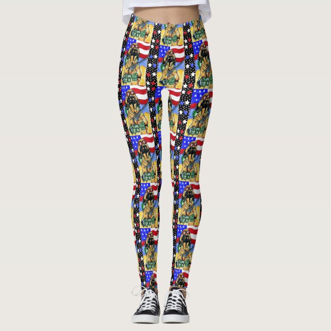 Soldat Dachshund Leggings (Framsida)