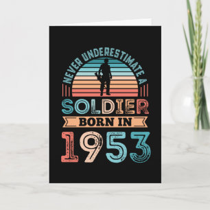 Soldat, född 1953, 70:e födelsedagen Gift Veteran Kort