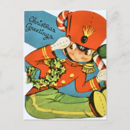 Soldat från retro vintintage jul leksak helg vykort