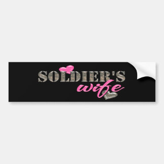 Soldat fru Camo och rosa bildekal