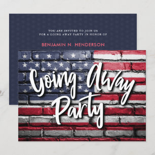 Soldat Going Away Party Patriotic Inbjudningar