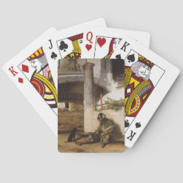 Soldat Guarding a Grind med sitt sällskapsdjur Hun Casinokort