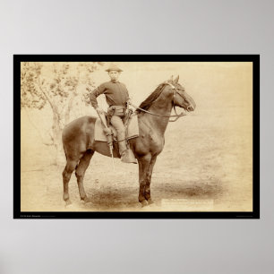 Soldat & häst på lägret Cheyenne SD 1890 Poster