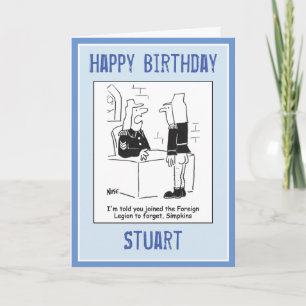 Soldat i Fransk Foreign Legion Tecknad Kort