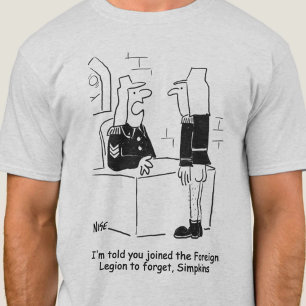 Soldat i Fransk Foreign Legion Tecknad T Shirt