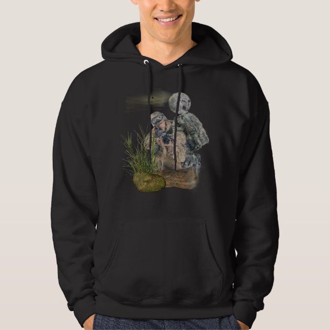 soldat i svarta operationer hoodie (Framsida)