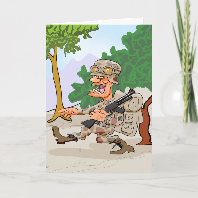 Soldat i veteranernas dag helgkort (Framsida)