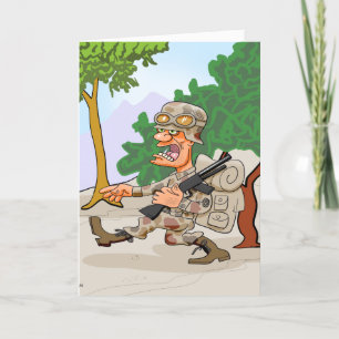 Soldat i veteranernas dag helgkort