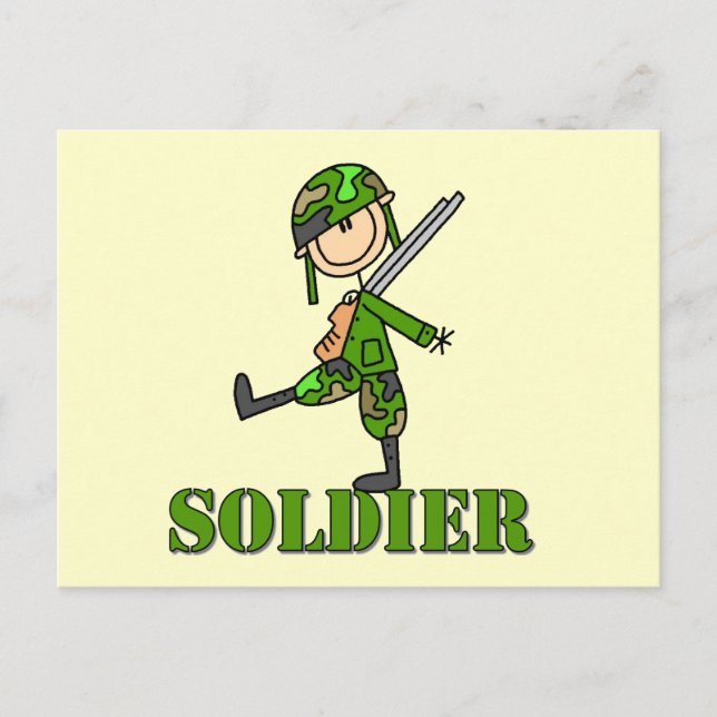 Soldat Klibbfigur Vykort (Framsida)