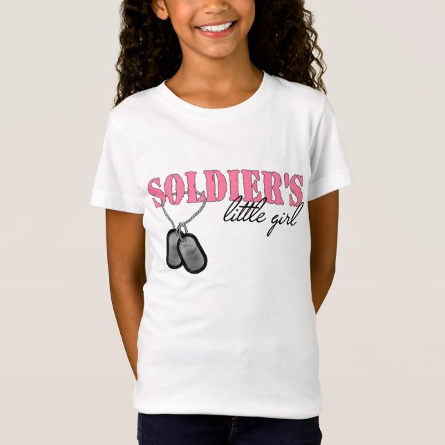 Soldat liten flicka t-shirt (Framsida)