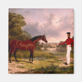 Soldat med en officers häst magnet