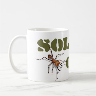Soldat på muggen kaffemugg