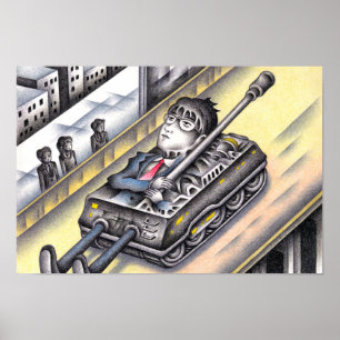Soldat på väg till krig. poster