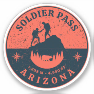 soldat passerar Arizona vandringsleder Klistermärken