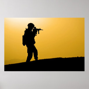Soldat Silhouette Poster