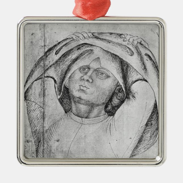 Soldat som av tar hans chainmail julgransprydnad metall (Framsidan)