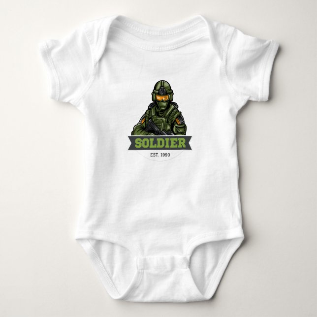 Soldat taktisk logotyp – Militär emblemdesign T Shirt (Framsida)