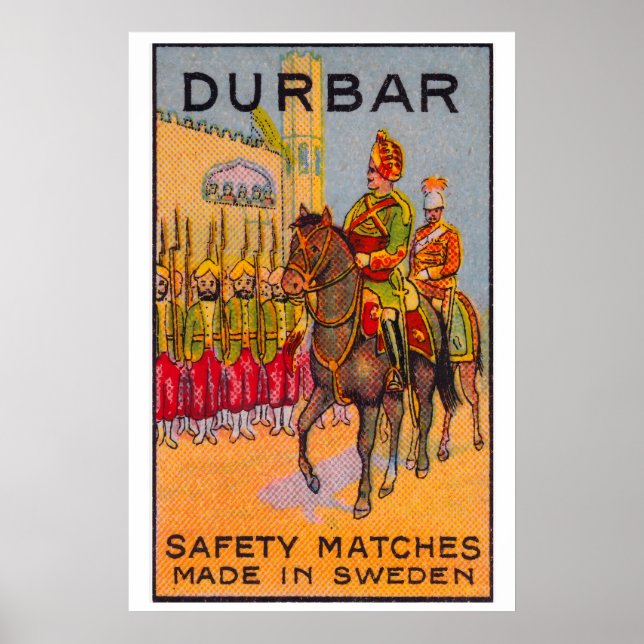 Soldat till häst Matchbox konsttryck, Svensk Poster (Framsidan)