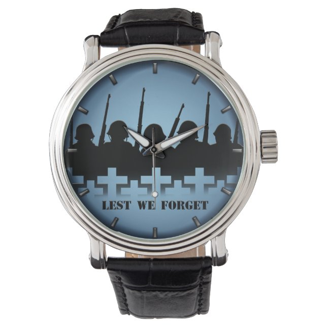 Soldat Tribute Watch Lest we Glöm Wrist Watch Armbandsur (Framsida)