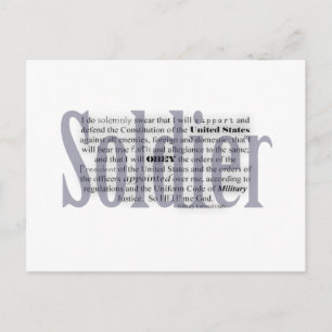 Soldated oath vykort