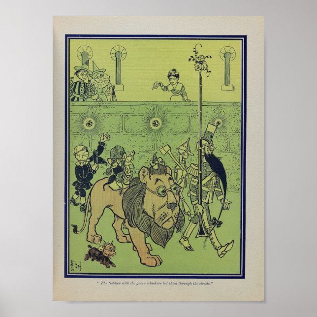 Soldaten med de gröna mustascherna ledde dem  poster (Framsidan)